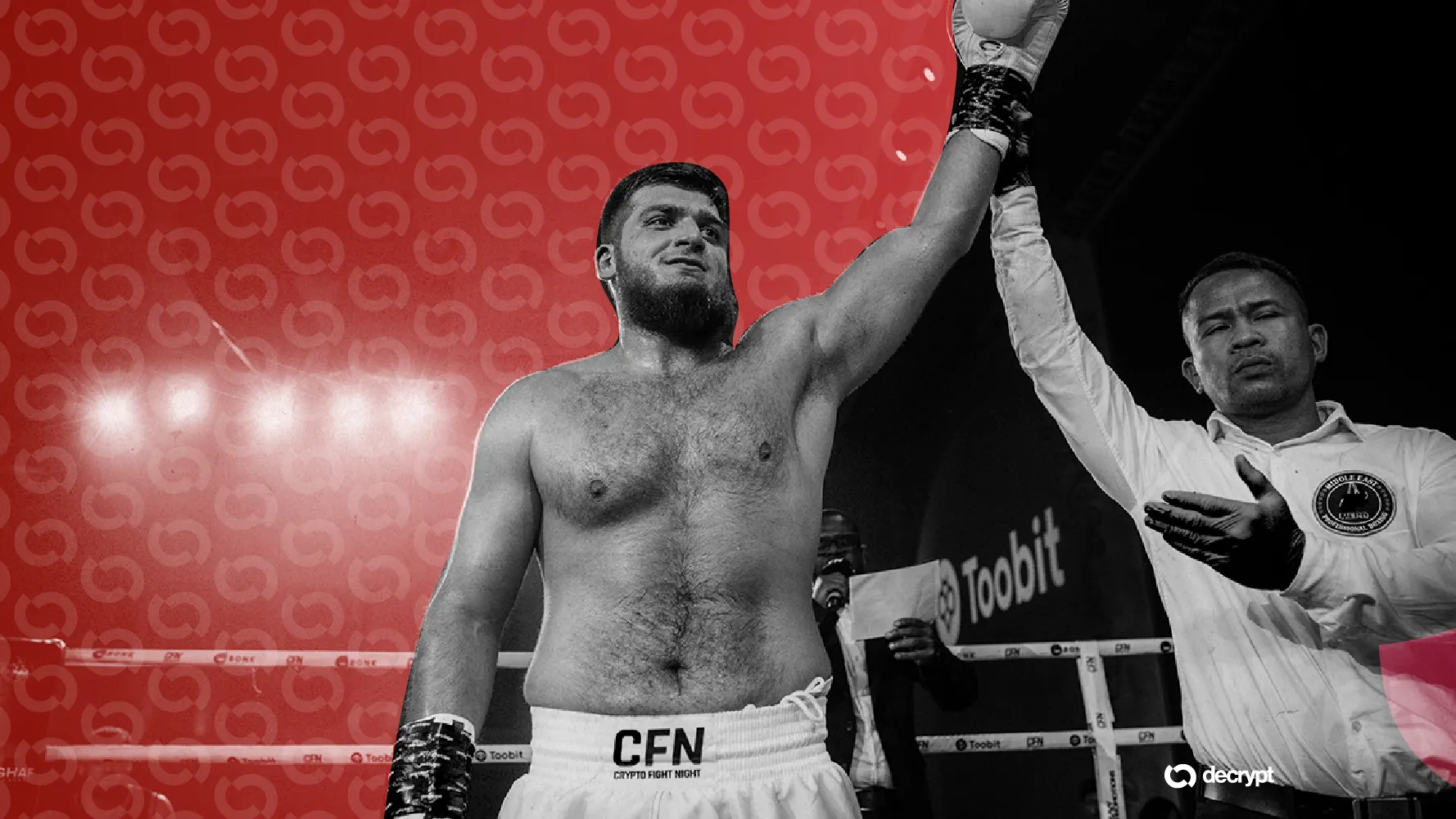 Crypto trader Tiko won the latest Crypto Fight Night event in Dubai. Source: Decrypt/Crypto Fight Night