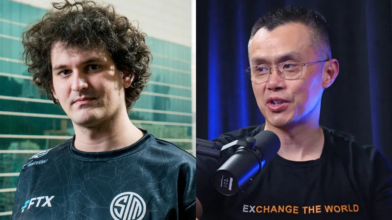 Sam Bankman-Fried and Changpeng Zhao. Photo: FTX/Rug Radio