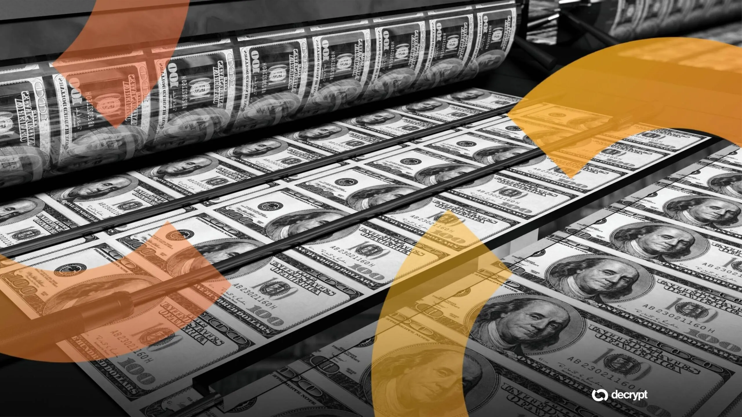 Printing money. Image: Shutterstock/Decrypt