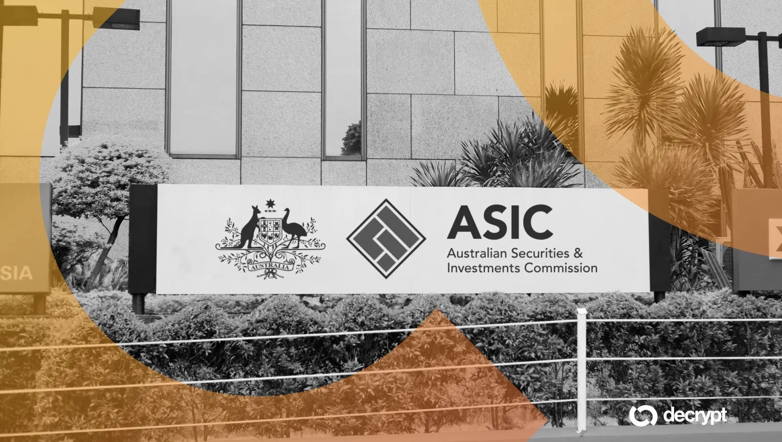ASIC Signage. Image: Shutterstock/Decrypt