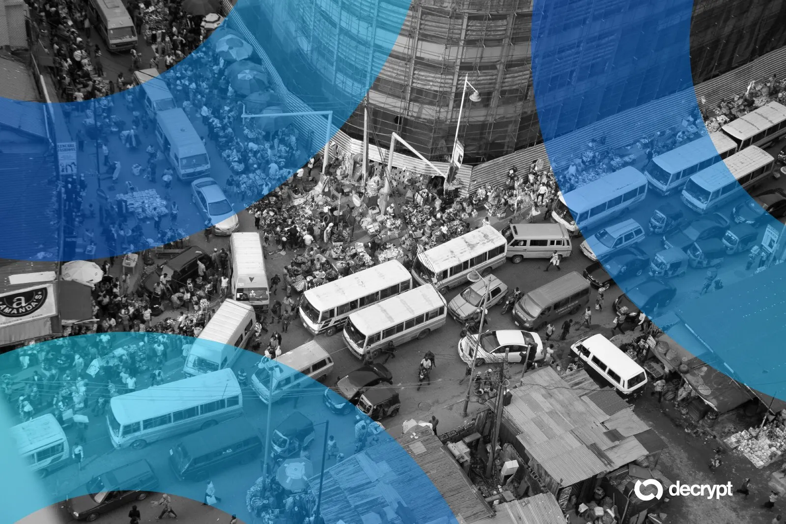 Busy street market. Lagos, Nigeria. Image: Shutterstock/Decrypt