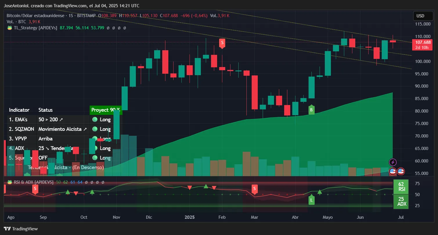 Bitcoin price data. Image: TradingView