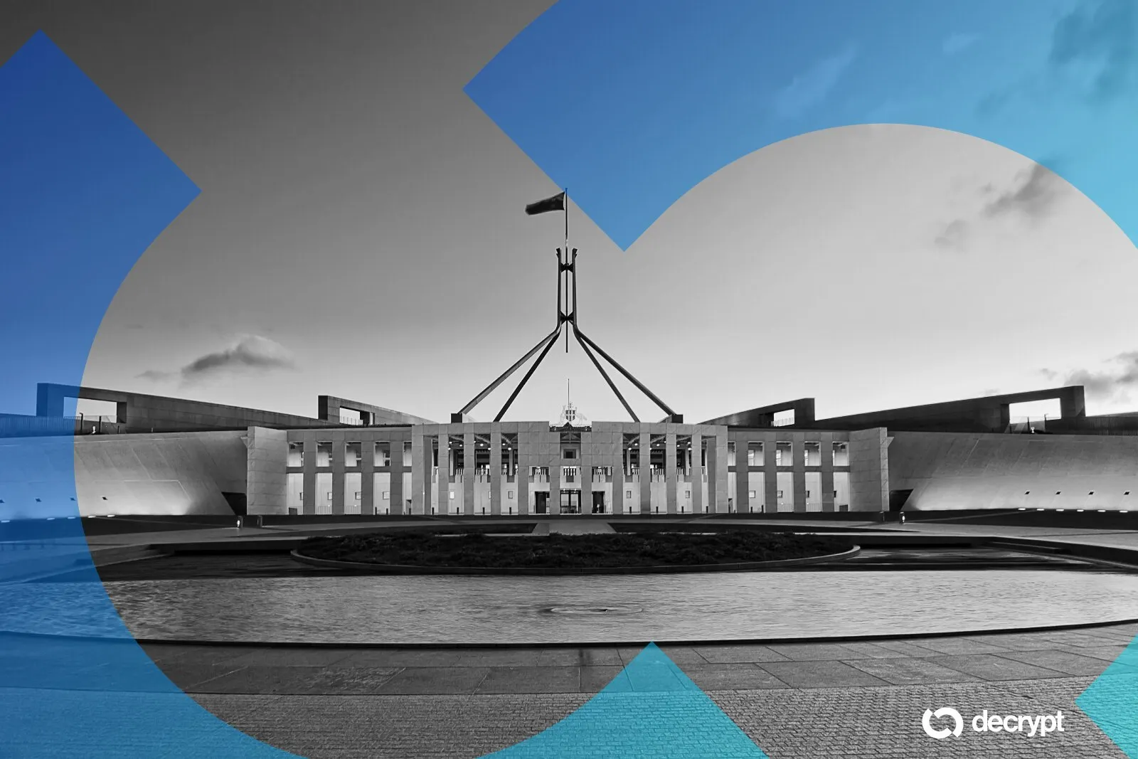 Australia's Parliament House, Canberra. Image: Shutterstock/Decrypt