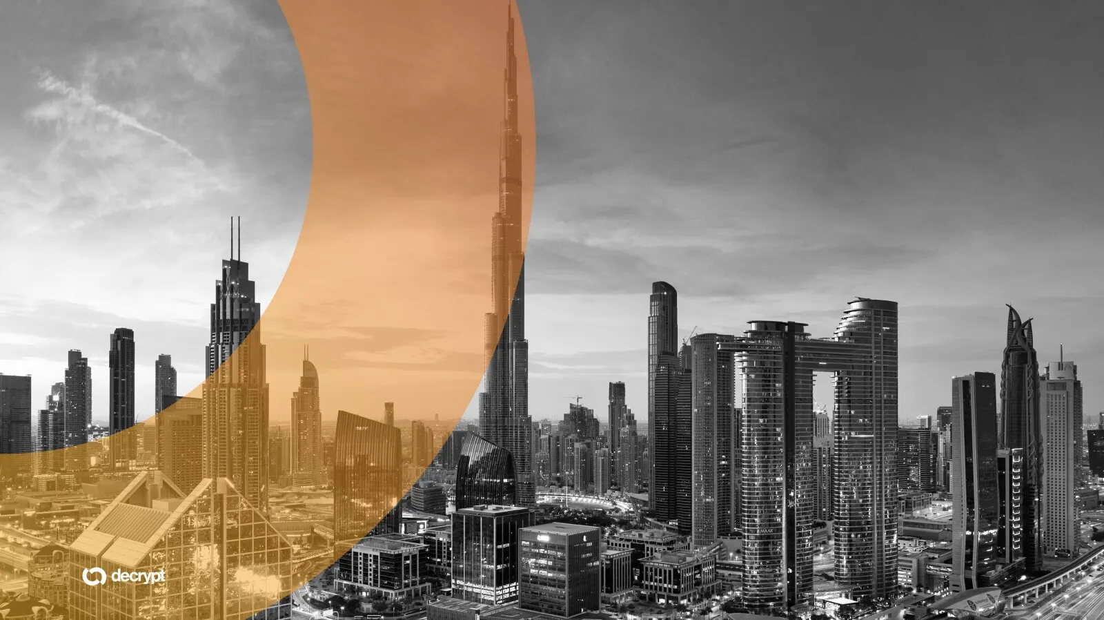 Dubai, UAE skyline at sunset. Image: Shutterstock/Decrypt