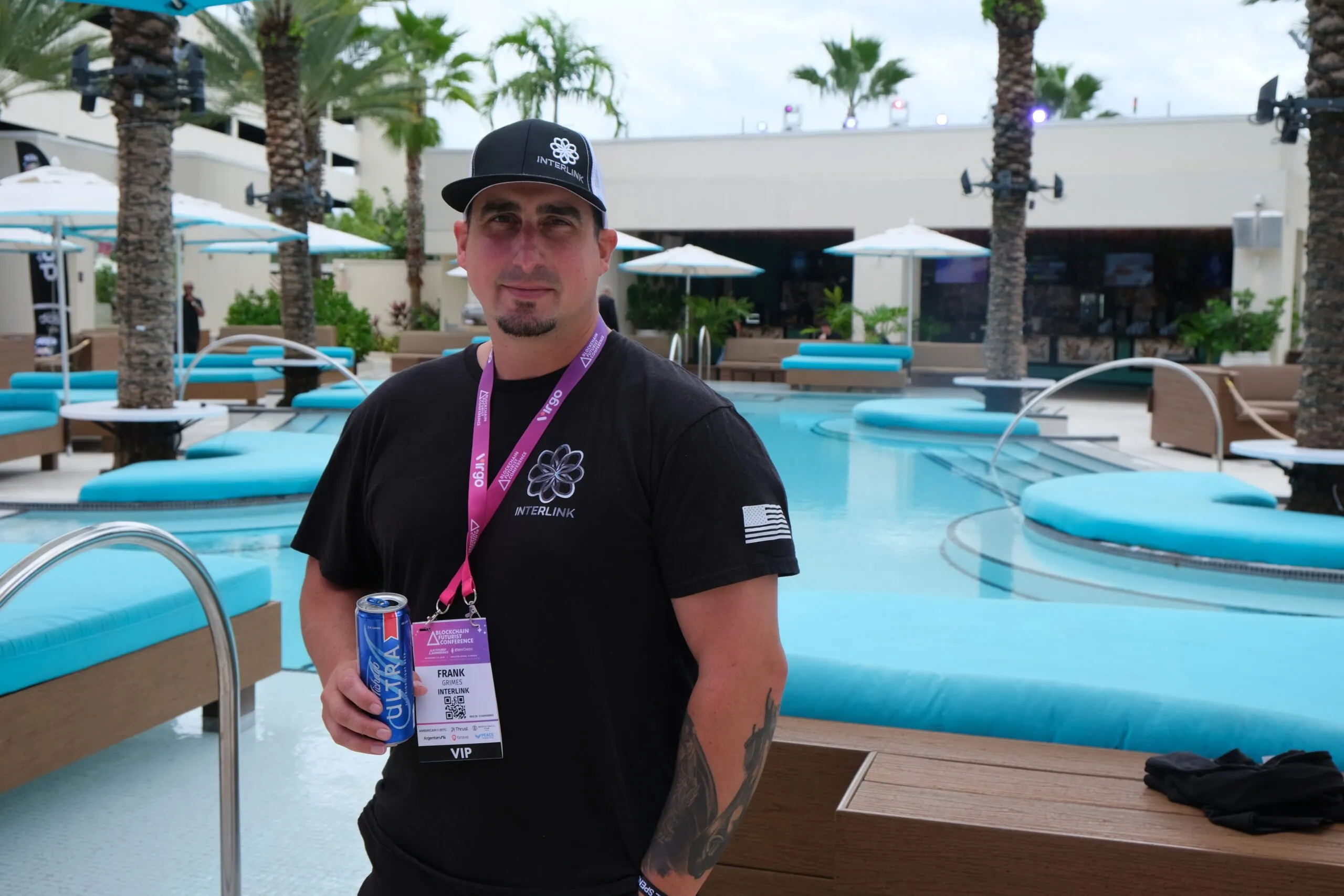 Frank Grimes is the founder of Interlink. Image: Decrypt/André Beganski