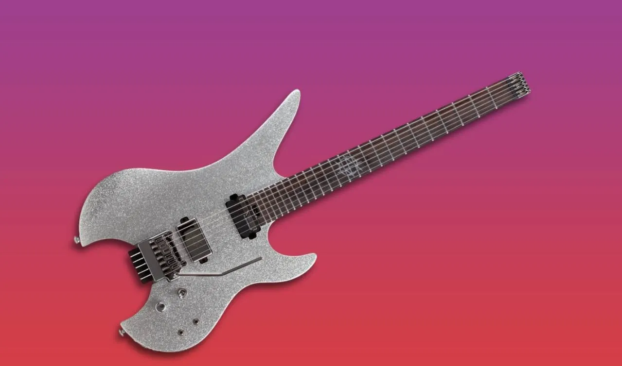 Cosmic Headless 6-String Silver Flake Guitar by Synyster Gates