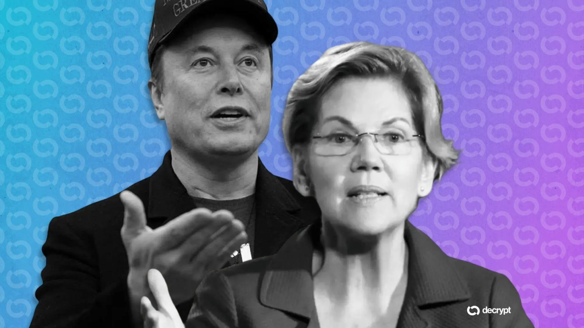 Elon Musk and Elizabeth Warren. Image: Shutterstock/Decrypt
