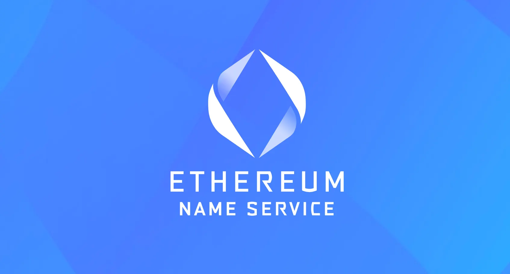 Ethereum Name Service icon on blue background