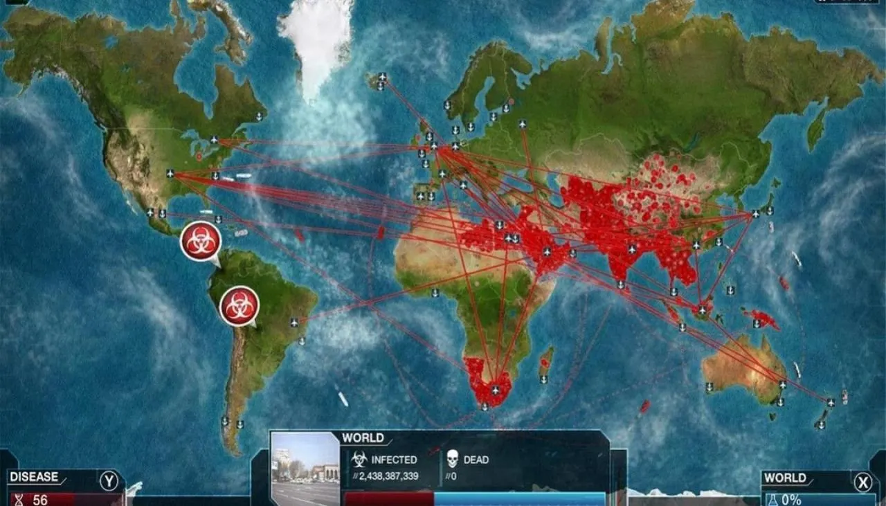 Screenshot of Plague Inc., the inspiration for CoronaCoin's "Plague ETH"