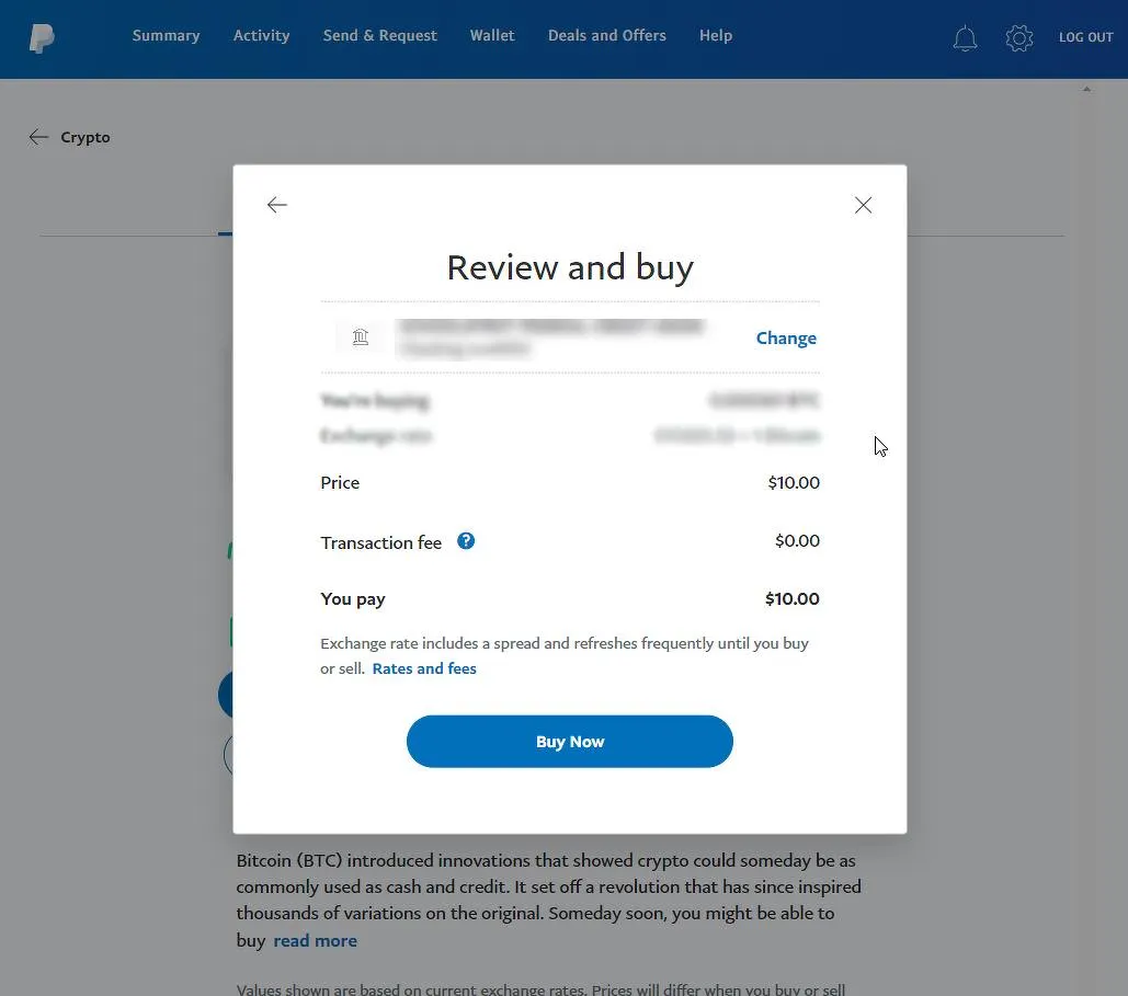 PayPal screenshot