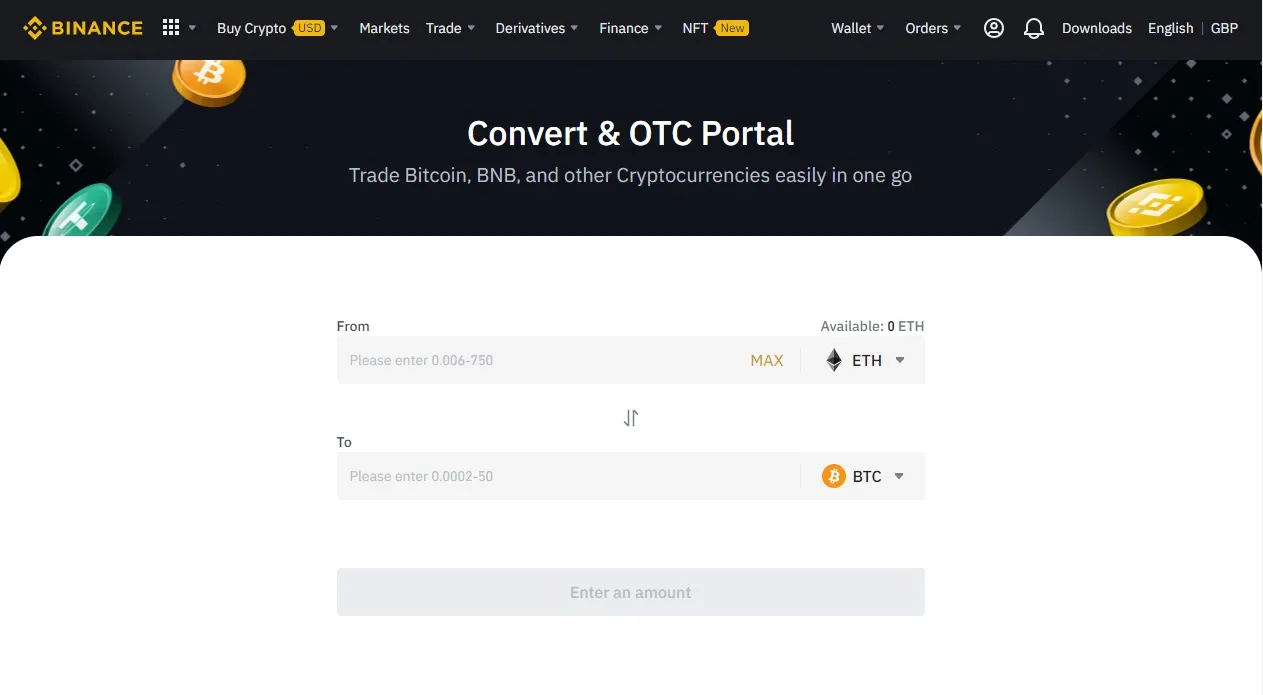 Binance screenshot