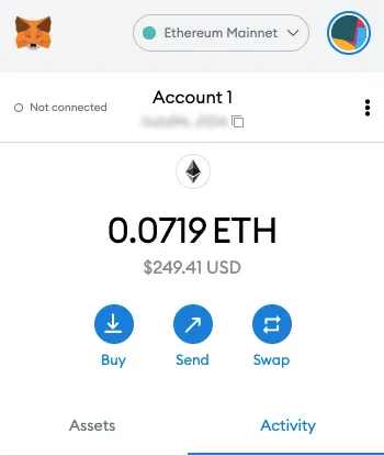 MetaMask screenshot