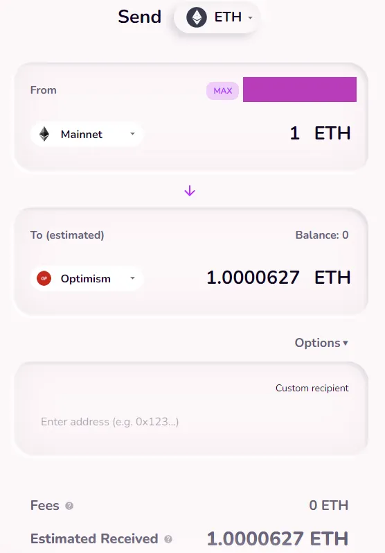 Hop Protocol Interface. 