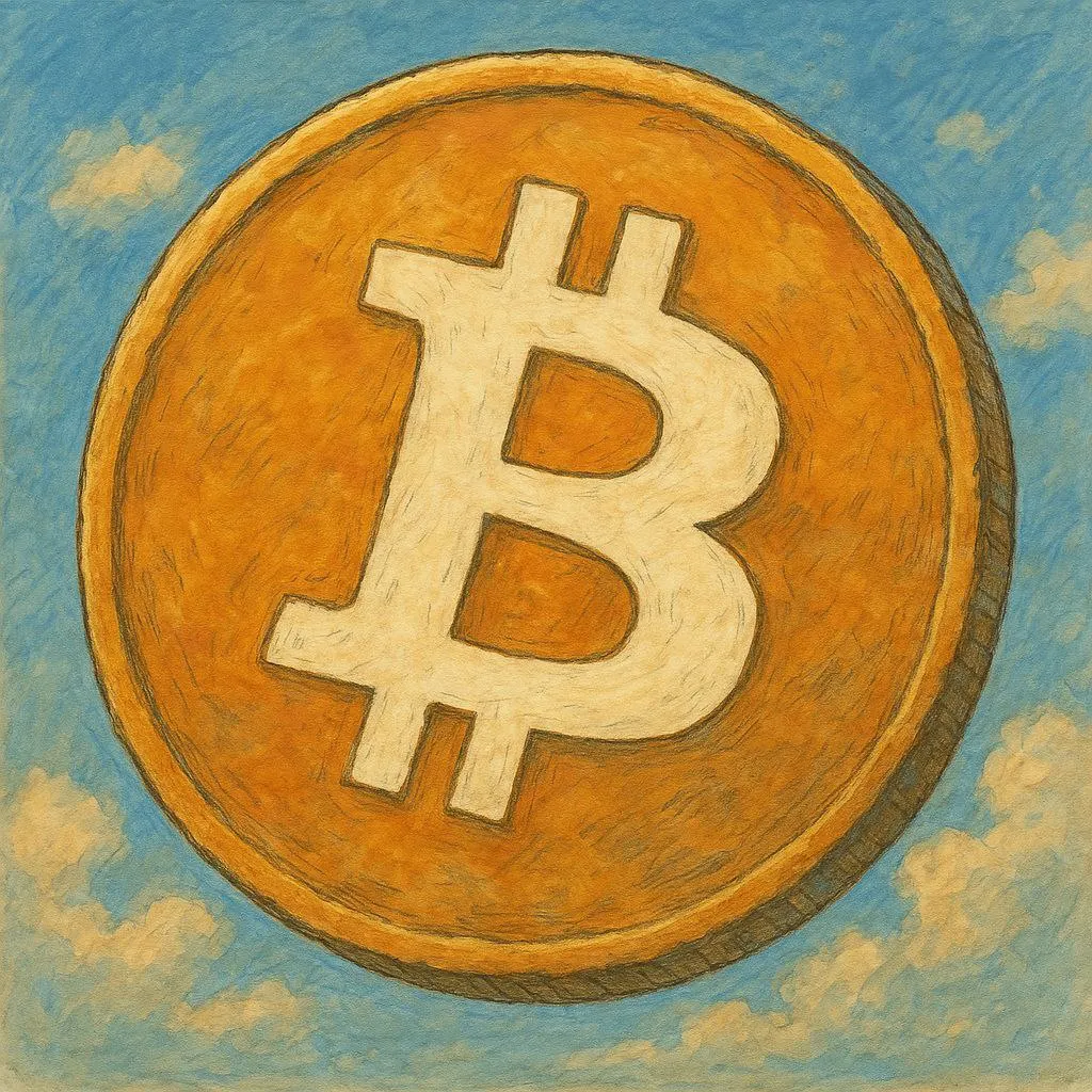 bitcoin logo studio ghibli style