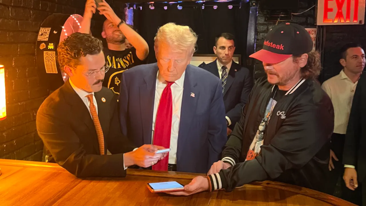 Former President Donald Trump Buys Burger With Bitcoin at NYC Bar